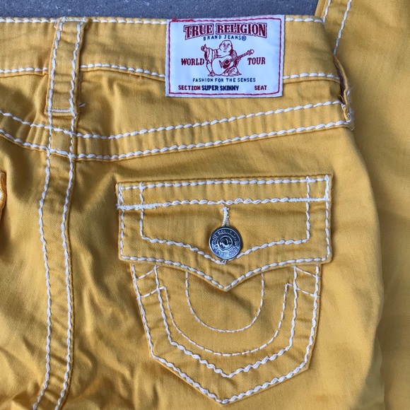 🚨‼️SALE‼️🚨 True Religion Yellow Jeans - Picture 5 of 6
